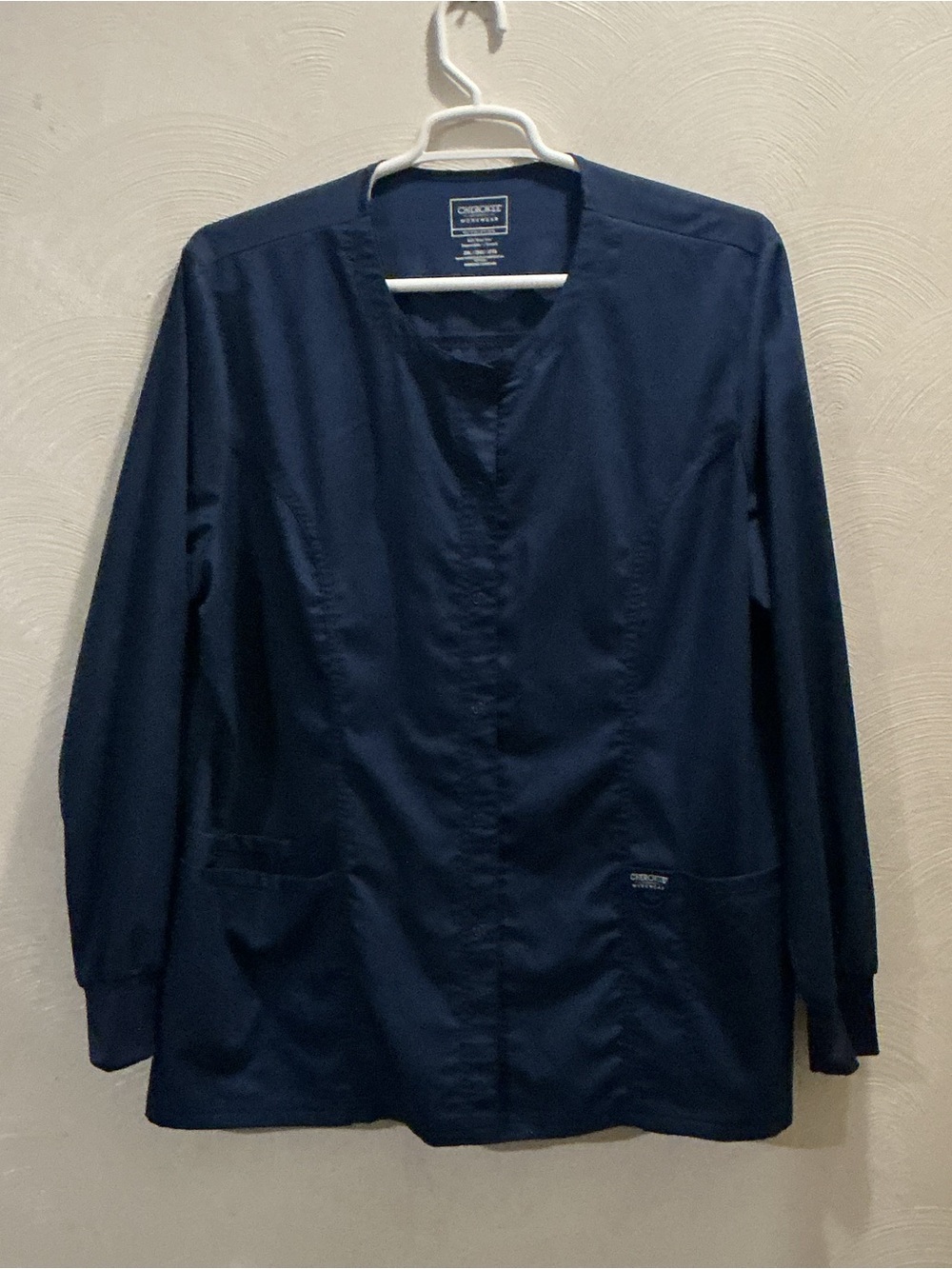 Cherokee Workwear Revolution Navy Women's Long Sleeve Work Jacket. Size 2XL.
